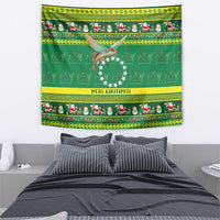 Meri Kiritimiti Cook Islands Christmas Tapestry Maroro Flying Fish and White Stars LT9 - Polynesian Pride