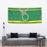 Meri Kiritimiti Cook Islands Christmas Tapestry Maroro Flying Fish and White Stars LT9 - Polynesian Pride