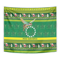 Meri Kiritimiti Cook Islands Christmas Tapestry Maroro Flying Fish and White Stars LT9 - Polynesian Pride