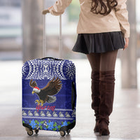 Personalised American Samoa Christmas Luggage Cover Manuia le Kerisimasi Polynesian Tribal LT9 - Polynesian Pride