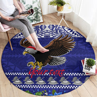 Personalised American Samoa Christmas Round Carpet Manuia le Kerisimasi Polynesian Tribal LT9 - Polynesian Pride