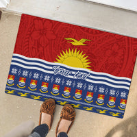 Personalised Kiribati Christmas Rubber Doormat Tekeraoi n Te Tiritimati Polynesian Tribal LT9 - Polynesian Pride