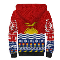 Personalised Kiribati Christmas Sherpa Hoodie Tekeraoi n Te Tiritimati Polynesian Tribal LT9 - Polynesian Pride