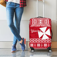 Personalised Wallis and Futuna Christmas Luggage Cover Polynesian Tribal LT9 - Polynesian Pride