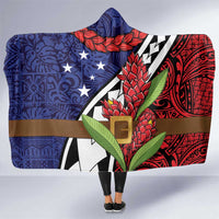 Samoan Ula Fala Flowers Hooded Blanket Christmas Santa Belt LT9 One Size Red - Polynesian Pride