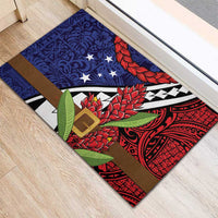 Samoan Ula Fala Flowers Rubber Doormat Christmas Santa Belt LT9 - Polynesian Pride