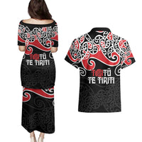 Aotearoa Toitu Te Tiriti Couples Matching Puletasi and Hawaiian Shirt New Zealand Stand Together Stand Stronger