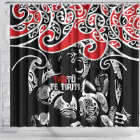 Aotearoa Toitu Te Tiriti Shower Curtain New Zealand Stand Together Stand Stronger