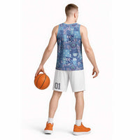 Federated States of Micronesia Merry Christmas Basketball Jersey Pacific Patchwork Xmas Vibes - Polynesian Pride