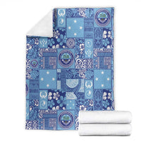 Federated States of Micronesia Merry Christmas Blanket Pacific Patchwork Xmas Vibes - Polynesian Pride