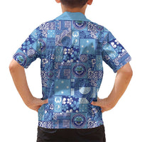 Federated States of Micronesia Merry Christmas Family Matching Long Sleeve Bodycon Dress and Hawaiian Shirt Pacific Patchwork Xmas Vibes - Polynesian Pride