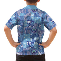Federated States of Micronesia Merry Christmas Family Matching Summer Maxi Dress and Hawaiian Shirt Pacific Patchwork Xmas Vibes - Polynesian Pride