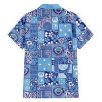 Federated States of Micronesia Merry Christmas Family Matching Tank Maxi Dress and Hawaiian Shirt Pacific Patchwork Xmas Vibes - Polynesian Pride