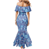 Federated States of Micronesia Merry Christmas Mermaid Dress Pacific Patchwork Xmas Vibes - Polynesian Pride