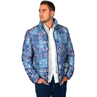 Federated States of Micronesia Merry Christmas Padded Jacket Pacific Patchwork Xmas Vibes - Polynesian Pride