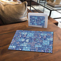 Federated States of Micronesia Merry Christmas Puzzle Pacific Patchwork Xmas Vibes - Polynesian Pride