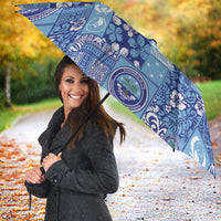 Federated States of Micronesia Merry Christmas Umbrella Pacific Patchwork Xmas Vibes - Polynesian Pride