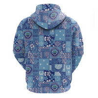 Federated States of Micronesia Merry Christmas Zip Hoodie Pacific Patchwork Xmas Vibes LT9 - Polynesian Pride