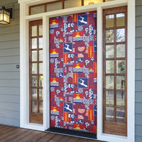 Kiribati Tekeraoi n te Kiritimati Door Cover Pacific Patchwork Xmas Vibes - Polynesian Pride