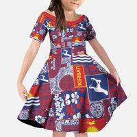 Kiribati Tekeraoi n te Kiritimati Family Matching Long Sleeve Bodycon Dress and Hawaiian Shirt Pacific Patchwork Xmas Vibes - Polynesian Pride