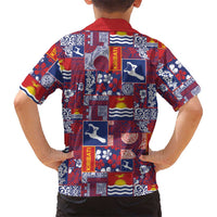 Kiribati Tekeraoi n te Kiritimati Family Matching Mermaid Dress and Hawaiian Shirt Pacific Patchwork Xmas Vibes - Polynesian Pride
