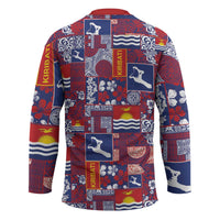 Kiribati Tekeraoi n te Kiritimati Hockey Jersey Pacific Patchwork Xmas Vibes LT9 - Polynesian Pride