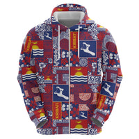 Kiribati Tekeraoi n te Kiritimati Hoodie Pacific Patchwork Xmas Vibes - Polynesian Pride