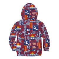 Kiribati Tekeraoi n te Kiritimati Kid Hoodie Pacific Patchwork Xmas Vibes - Polynesian Pride