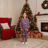 Kiribati Tekeraoi n te Kiritimati Christmas Pajama Set Pacific Patchwork Xmas Vibes - Polynesian Pride
