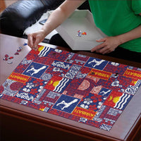 Kiribati Tekeraoi n te Kiritimati Puzzle Pacific Patchwork Xmas Vibes - Polynesian Pride