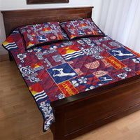 Kiribati Tekeraoi n te Kiritimati Quilt Bed Set Pacific Patchwork Xmas Vibes - Polynesian Pride