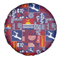 Kiribati Tekeraoi n te Kiritimati Spare Tire Cover Pacific Patchwork Xmas Vibes - Polynesian Pride