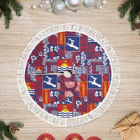 Kiribati Tekeraoi n te Kiritimati Tree Skirt Pacific Patchwork Xmas Vibes - Polynesian Pride