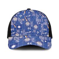 Marshall Islands Merry Christmas Baseball Net Cap Pacific Patchwork Xmas Vibes - Polynesian Pride