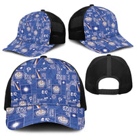 Marshall Islands Merry Christmas Baseball Net Cap Pacific Patchwork Xmas Vibes - Polynesian Pride