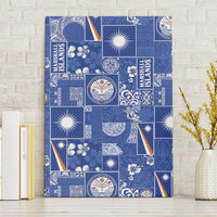Marshall Islands Merry Christmas Canvas Wall Art Pacific Patchwork Xmas Vibes - Polynesian Pride