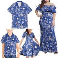 Marshall Islands Merry Christmas Family Matching Off Shoulder Maxi Dress and Hawaiian Shirt Pacific Patchwork Xmas Vibes LT9 - Polynesian Pride