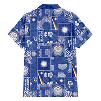 Marshall Islands Merry Christmas Family Matching Off Shoulder Short Dress and Hawaiian Shirt Pacific Patchwork Xmas Vibes LT9 - Polynesian Pride