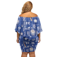 Marshall Islands Merry Christmas Family Matching Off Shoulder Short Dress and Hawaiian Shirt Pacific Patchwork Xmas Vibes LT9 - Polynesian Pride