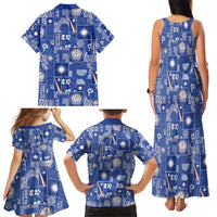 Marshall Islands Merry Christmas Family Matching Tank Maxi Dress and Hawaiian Shirt Pacific Patchwork Xmas Vibes - Polynesian Pride