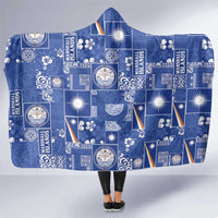Marshall Islands Merry Christmas Hooded Blanket Pacific Patchwork Xmas Vibes - Polynesian Pride