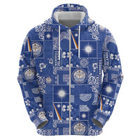 Marshall Islands Merry Christmas Hoodie Pacific Patchwork Xmas Vibes - Polynesian Pride