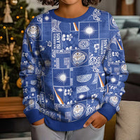 Marshall Islands Merry Christmas Kid Ugly Christmas Sweater Pacific Patchwork Xmas Vibes - Polynesian Pride