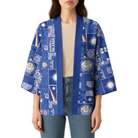 Marshall Islands Merry Christmas Kimono Pacific Patchwork Xmas Vibes - Polynesian Pride