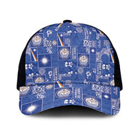 Marshall Islands Merry Christmas Mesh Trucker Cap Pacific Patchwork Xmas Vibes - Polynesian Pride