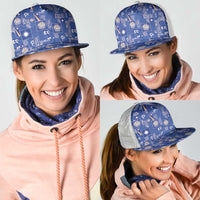 Marshall Islands Merry Christmas Mesh Trucker Cap Pacific Patchwork Xmas Vibes - Polynesian Pride