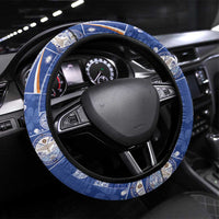 Marshall Islands Merry Christmas Steering Wheel Cover Pacific Patchwork Xmas Vibes - Polynesian Pride