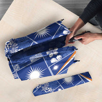 Marshall Islands Merry Christmas Umbrella Pacific Patchwork Xmas Vibes - Polynesian Pride