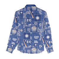 Marshall Islands Merry Christmas Women Casual Shirt Pacific Patchwork Xmas Vibes - Polynesian Pride