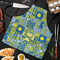 Palau Ungil Kurismas Apron Pacific Patchwork Xmas Vibes LT9 Green - Polynesian Pride